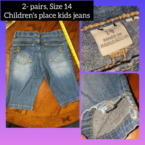 2 pairs, children's place jeans. Sz 14 months elastic in waist, in great cond. - Picture 3 of 7